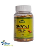 امگا3 روغن ماهی آلفا ویتامینز 100 عددی - ALFA Vitamins OMEGA3